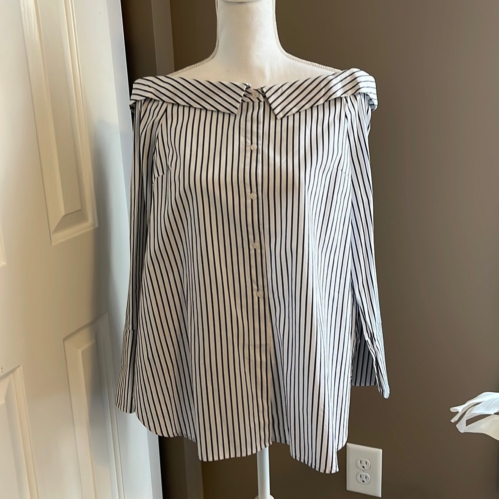 LUSh- Large-Off Shoulder -Oversized Button up